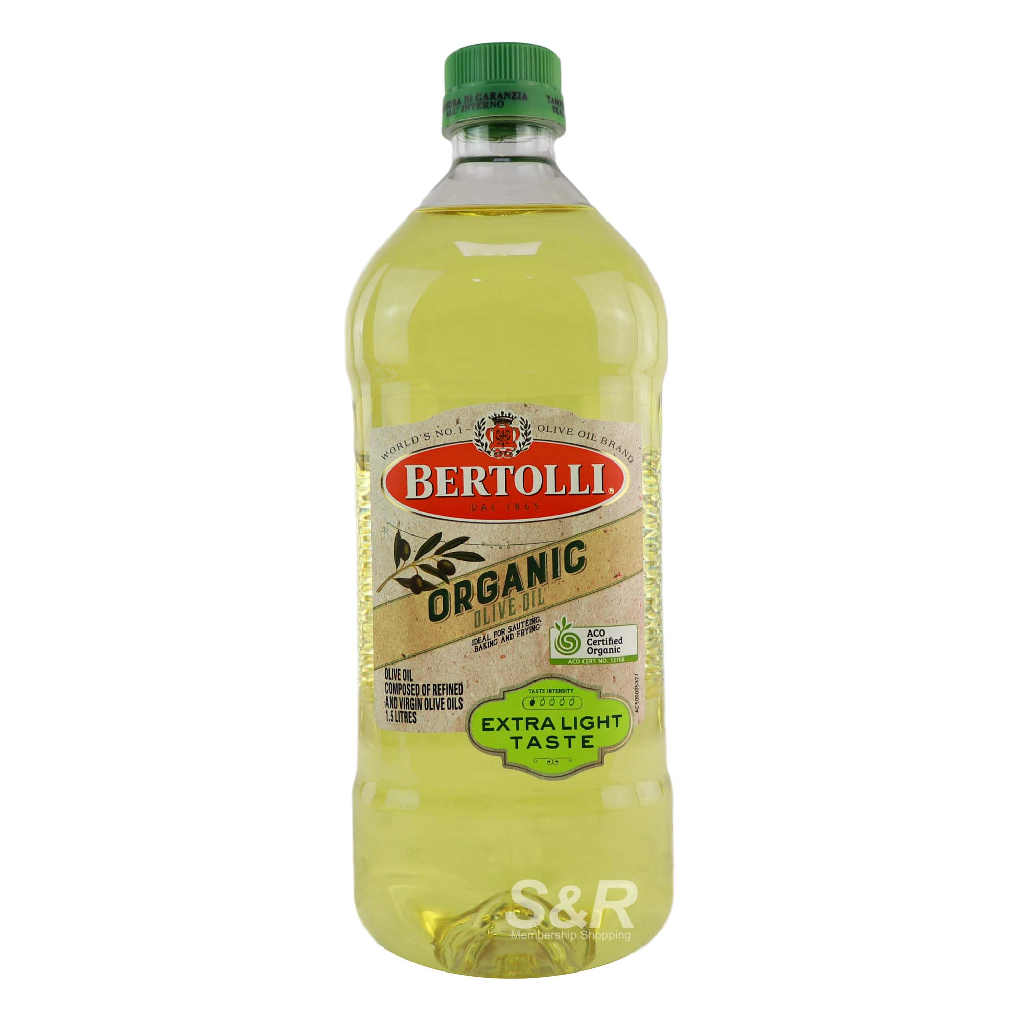 Bertolli Organic Extra Light Olive Oil 1.5L